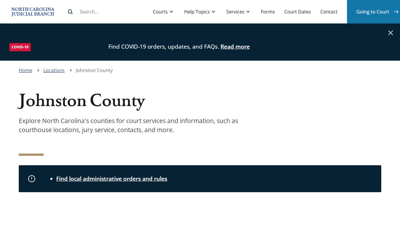 Johnston County | North Carolina Judicial Branch