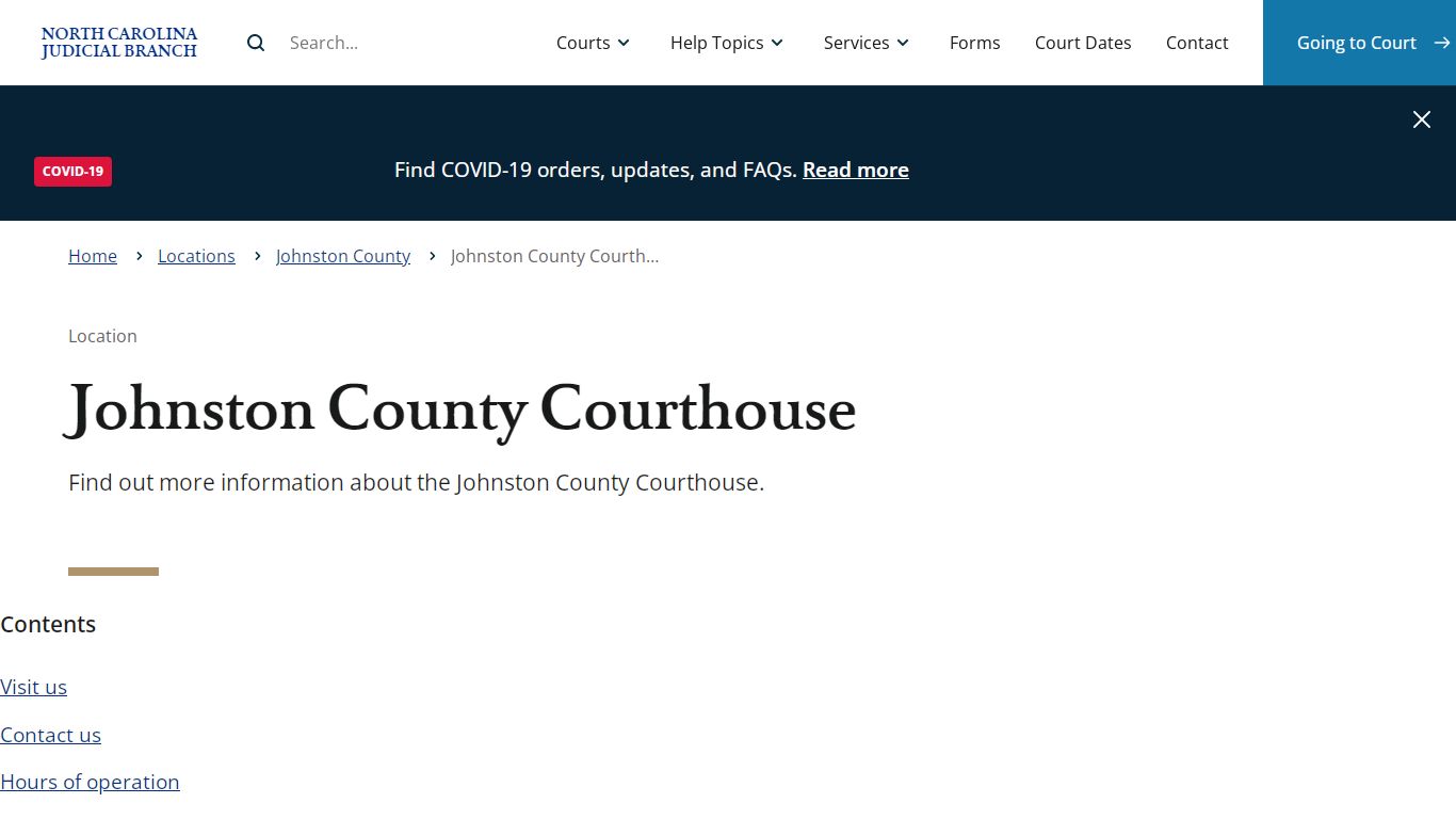 Johnston County Courthouse | North Carolina Judicial Branch