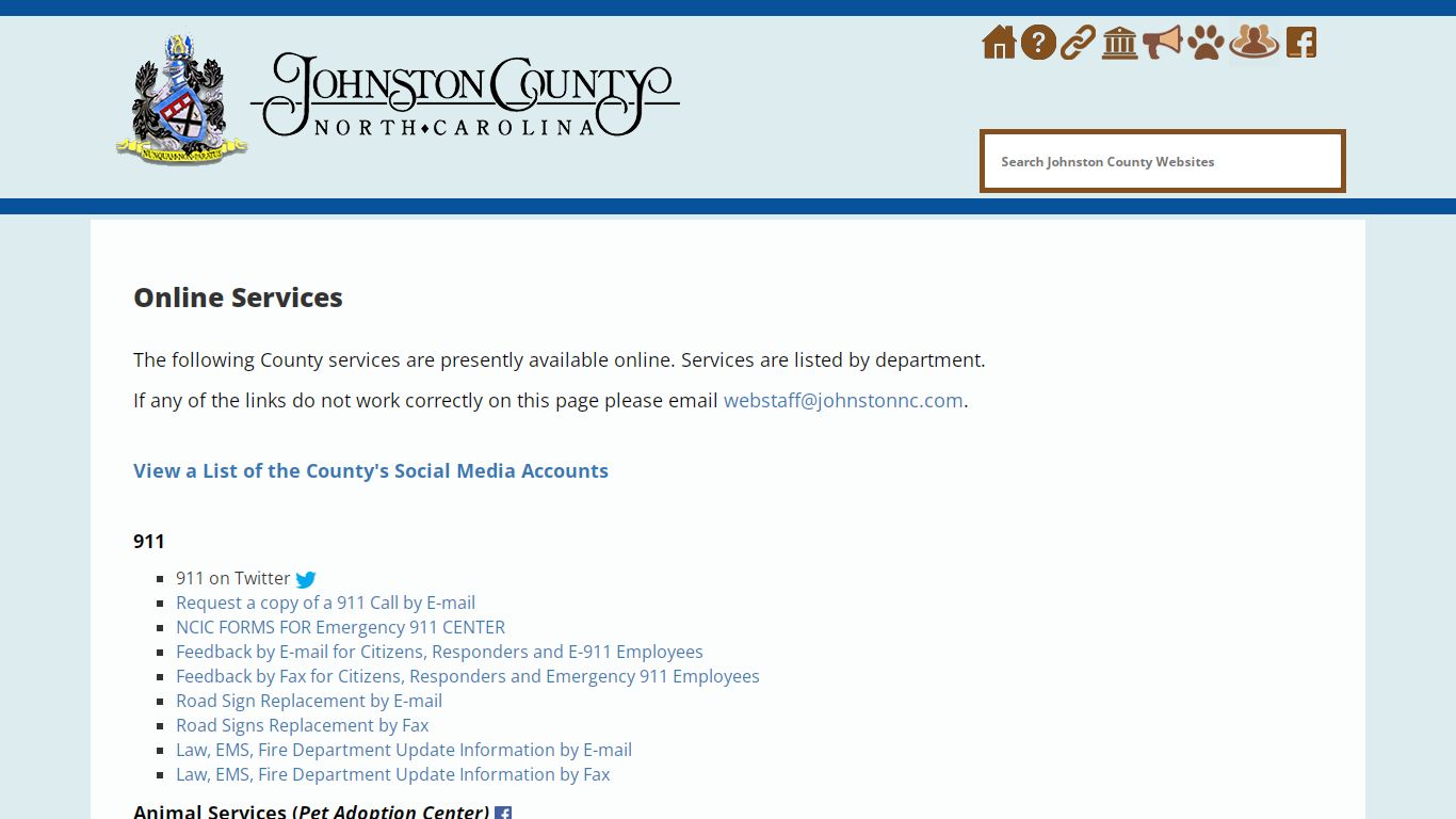 Online Services - Johnston County North Carolina